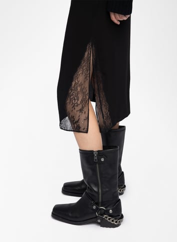 Jupe midi droite ZADIG&VOLTAIRE Noir